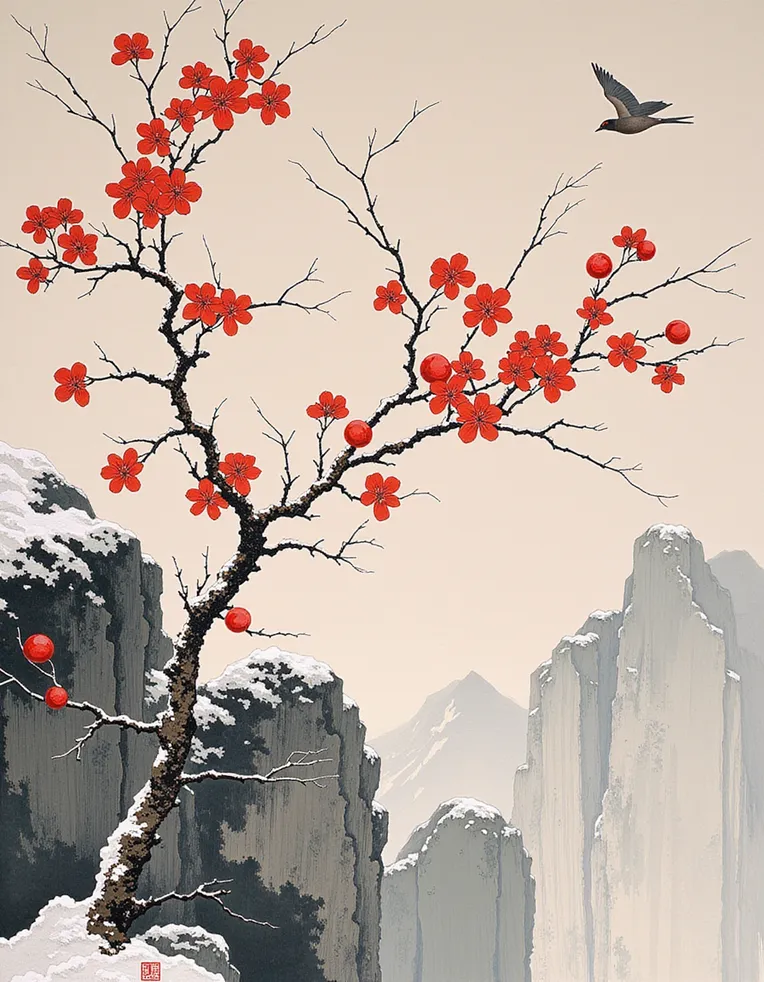 Traditional Painting Media,Style Boost,Plant,LoRA,FLUX.1