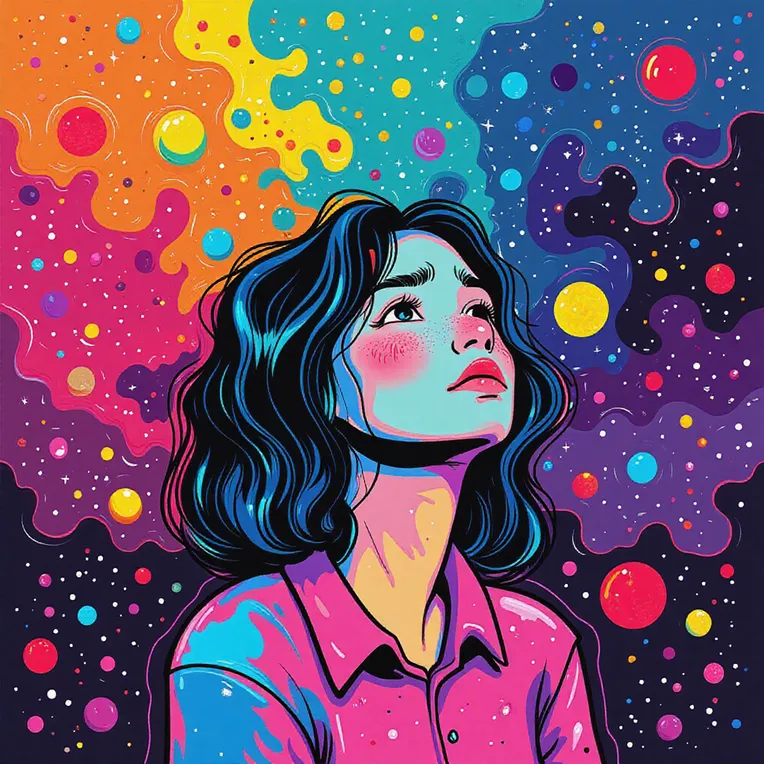 Flat Illustration,Girl,Object Enhance,LoRA,FLUX.1