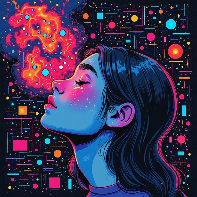 Flat Illustration,Girl,Object Enhance,LoRA,FLUX.1