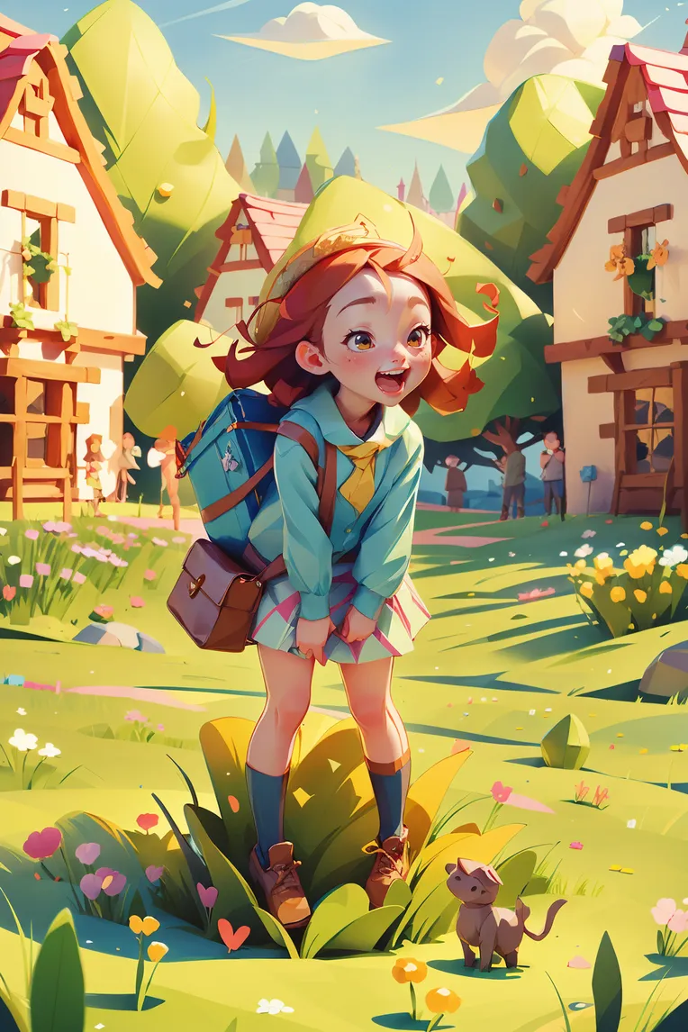 Hand-Drawn,Traditional Painting Media,Girl,LoRA,SD 1.5