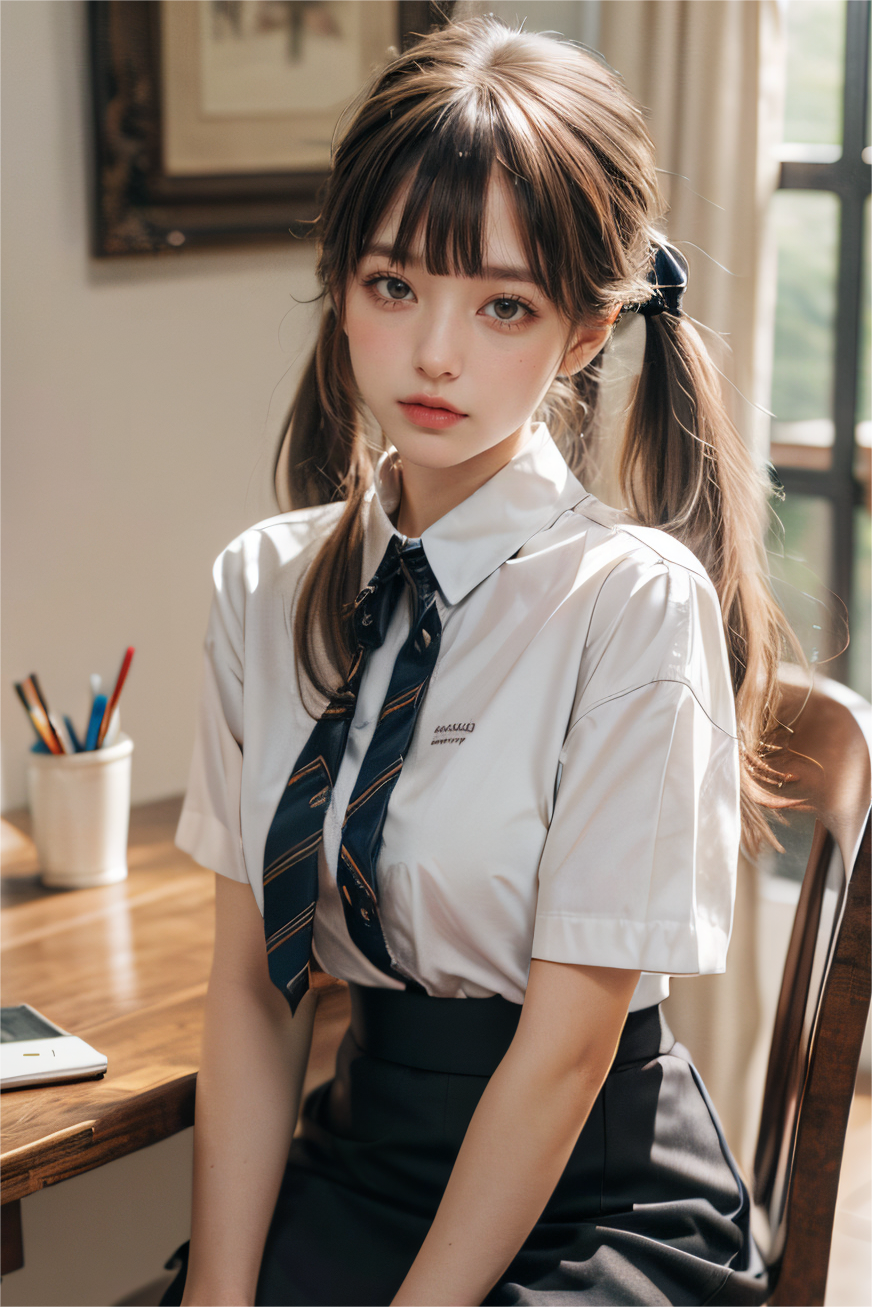 Double Ponytail Girl alpha