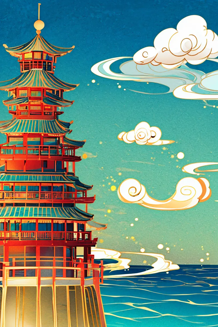 Chinese Style,Traditional Painting Media,Building,LoRA,SD 1.5