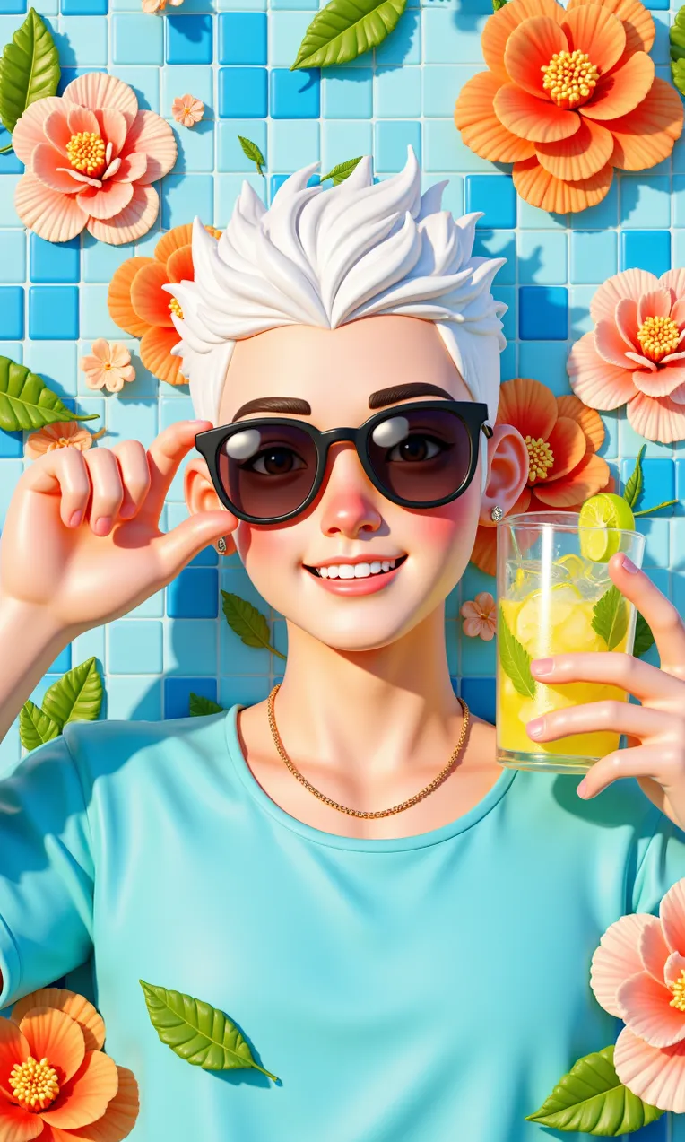 Cartoon style,Girl,Composition Control,LoRA,FLUX.1