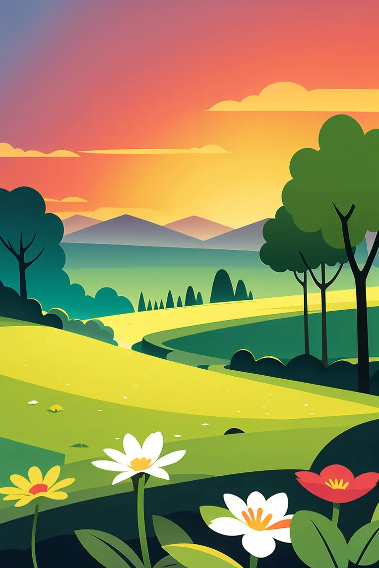 Flat,Flat Illustration,Girl,Checkpoint,SD 1.5