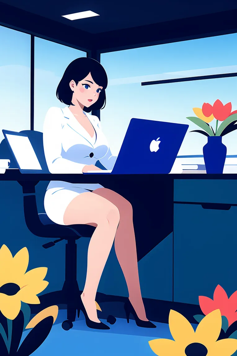 Flat,Flat Illustration,Girl,Checkpoint,SD 1.5