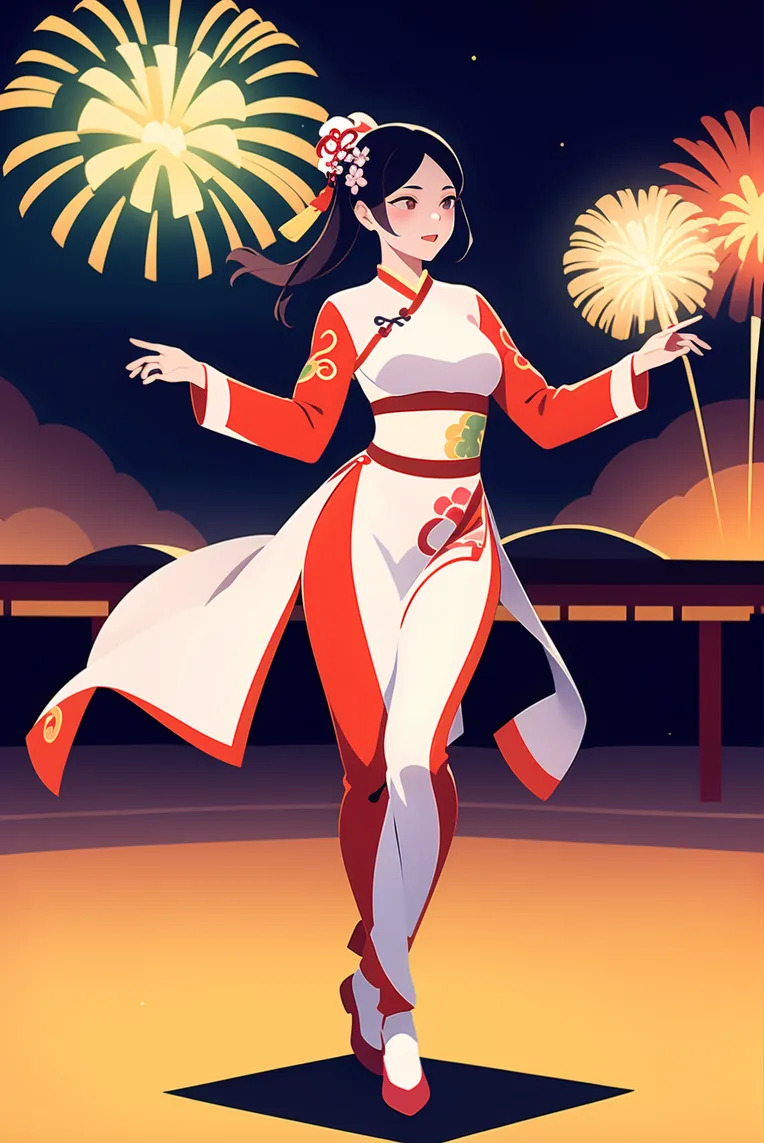 Flat,Flat Illustration,Girl,Checkpoint,SD 1.5