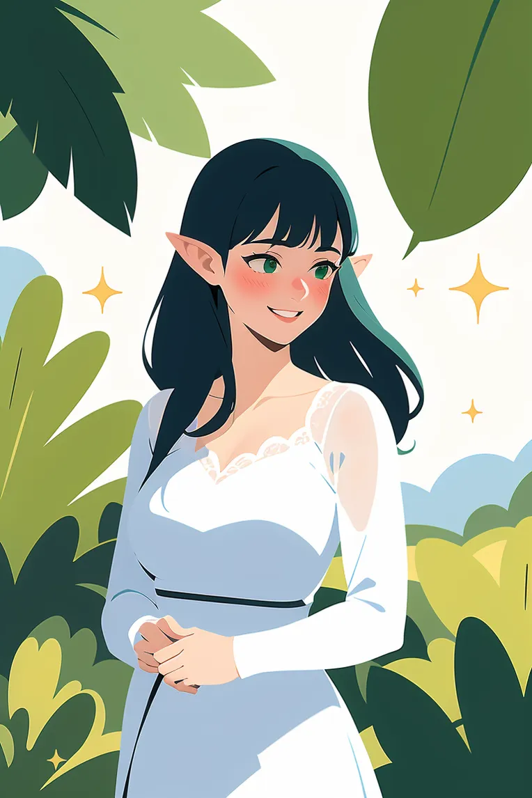 Flat,Flat Illustration,Girl,Checkpoint,SD 1.5