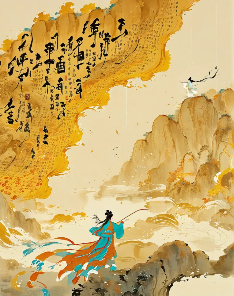 Chinese Style,Traditional Painting Media,Style Boost,LoRA,SDXL