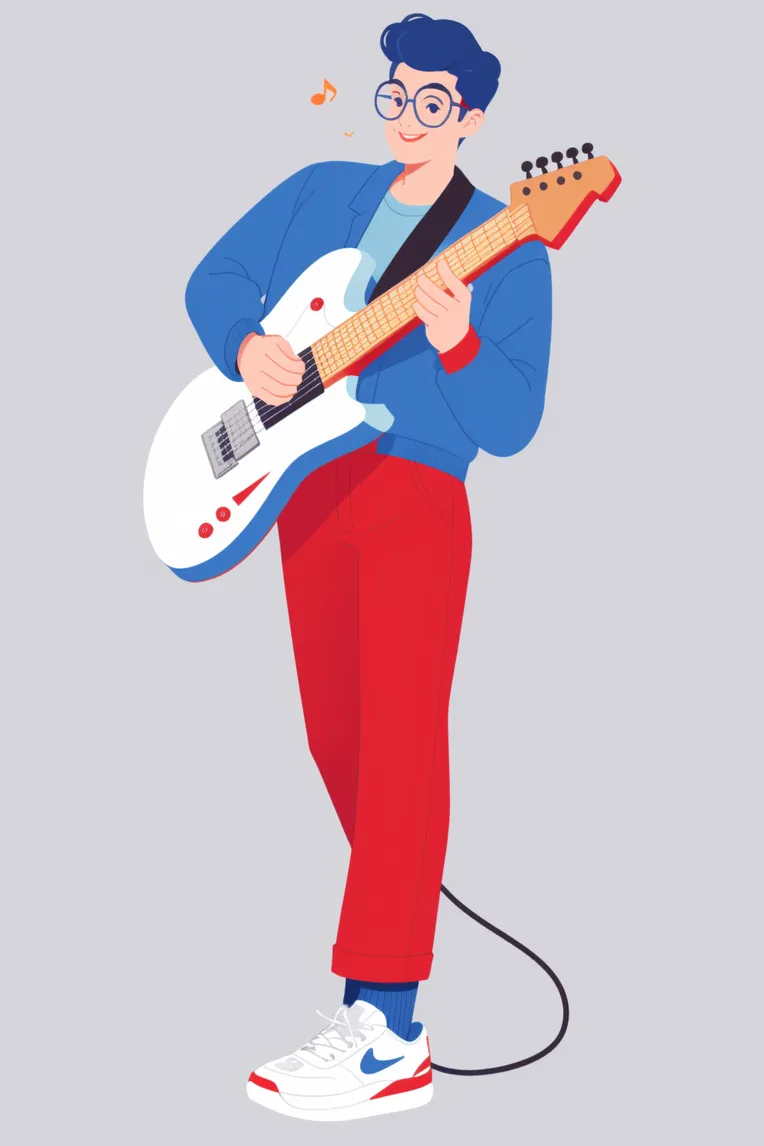 Flat,Flat Illustration,Girl,LoRA,SD 1.5