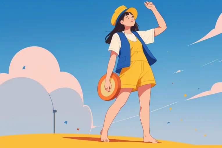 Flat,Flat Illustration,Girl,LoRA,SD 1.5