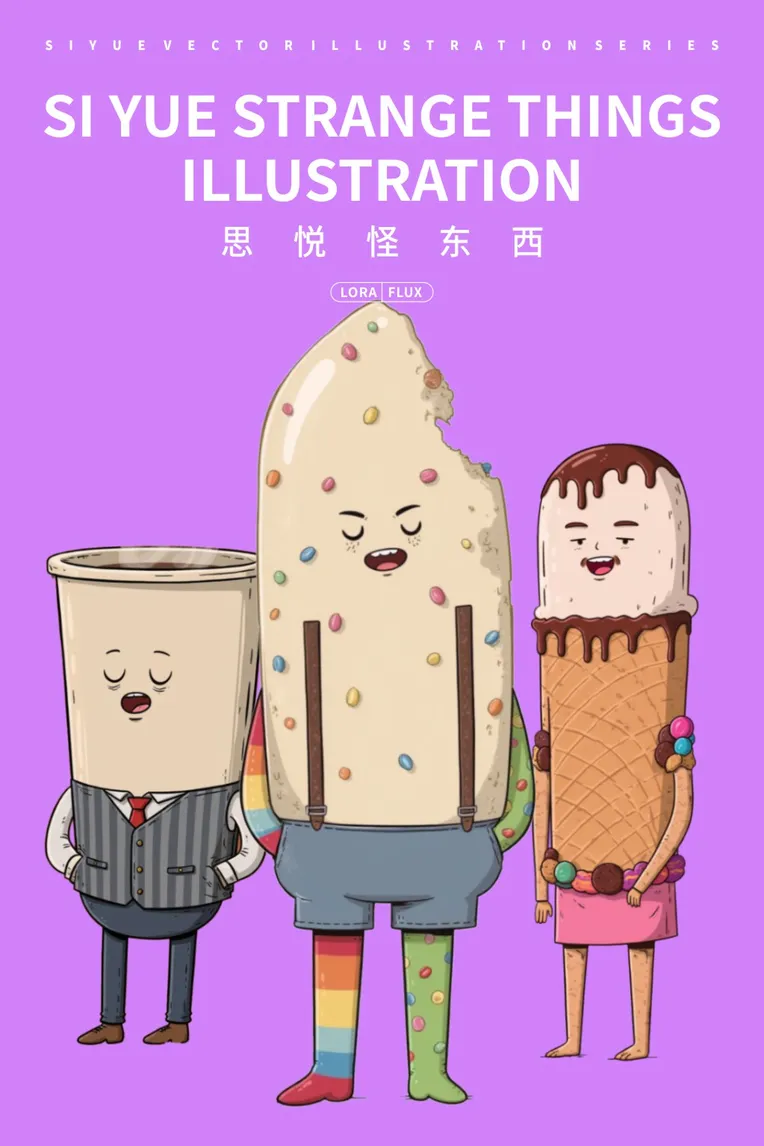 Flat Illustration,Object Enhance,Food,LoRA,FLUX.1