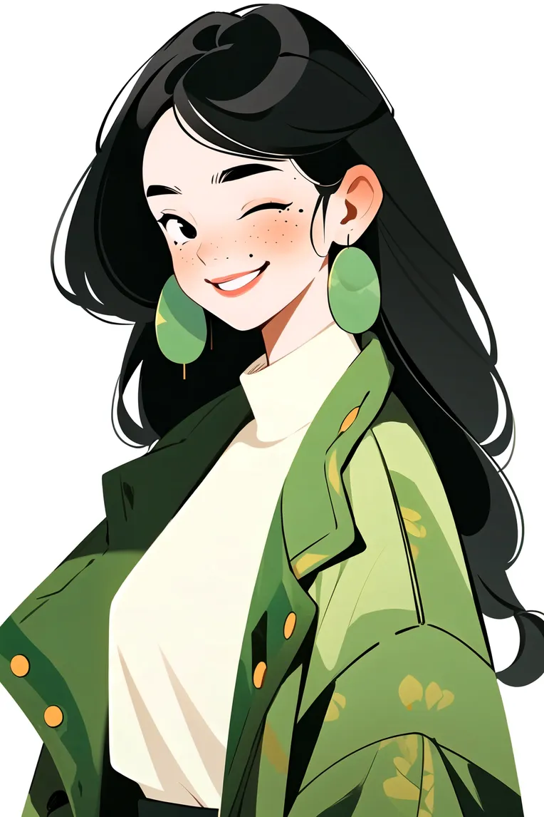 Flat,Flat Illustration,Girl,LoRA,SD 1.5