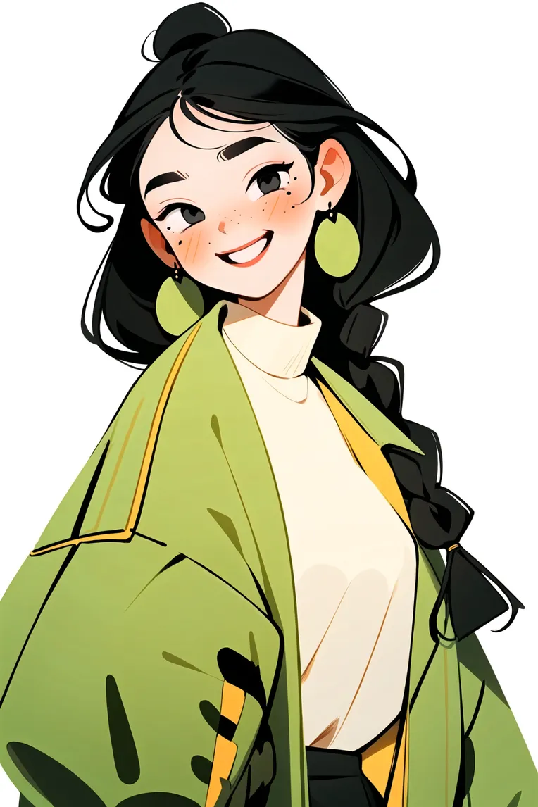 Flat,Flat Illustration,Girl,LoRA,SD 1.5