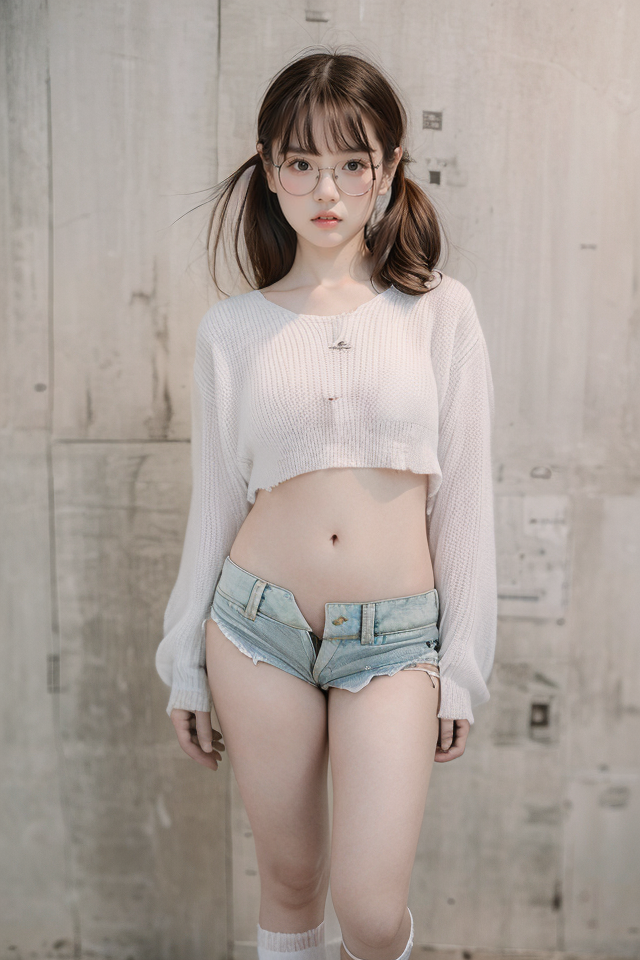 Fantasy Flying - Clothing - Super short frayed hem denim shorts v10