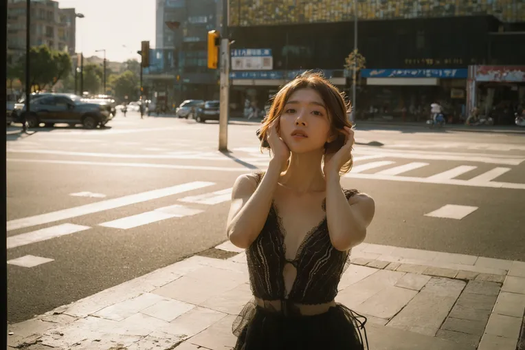 Realistic,Street Photography,Girl,Checkpoint,SD 1.5