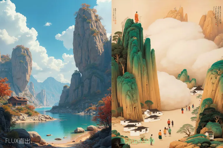 Traditional Painting Media,Style Boost,Landscape,LoRA,FLUX.1