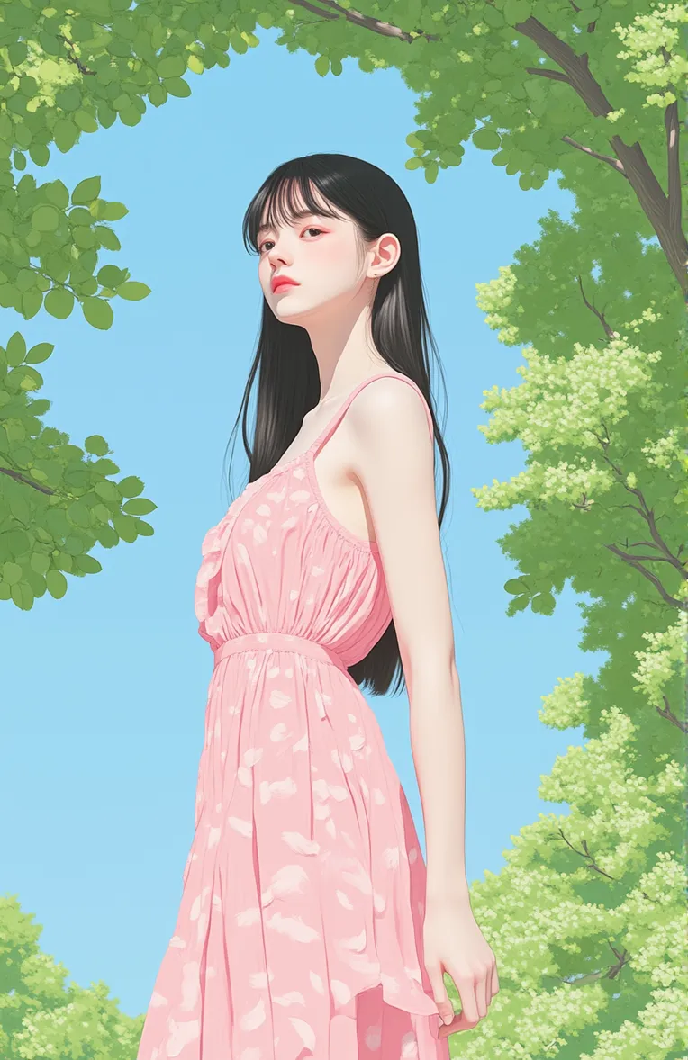 Illustration,Girl,Physical/Facial feature,Workflow,
