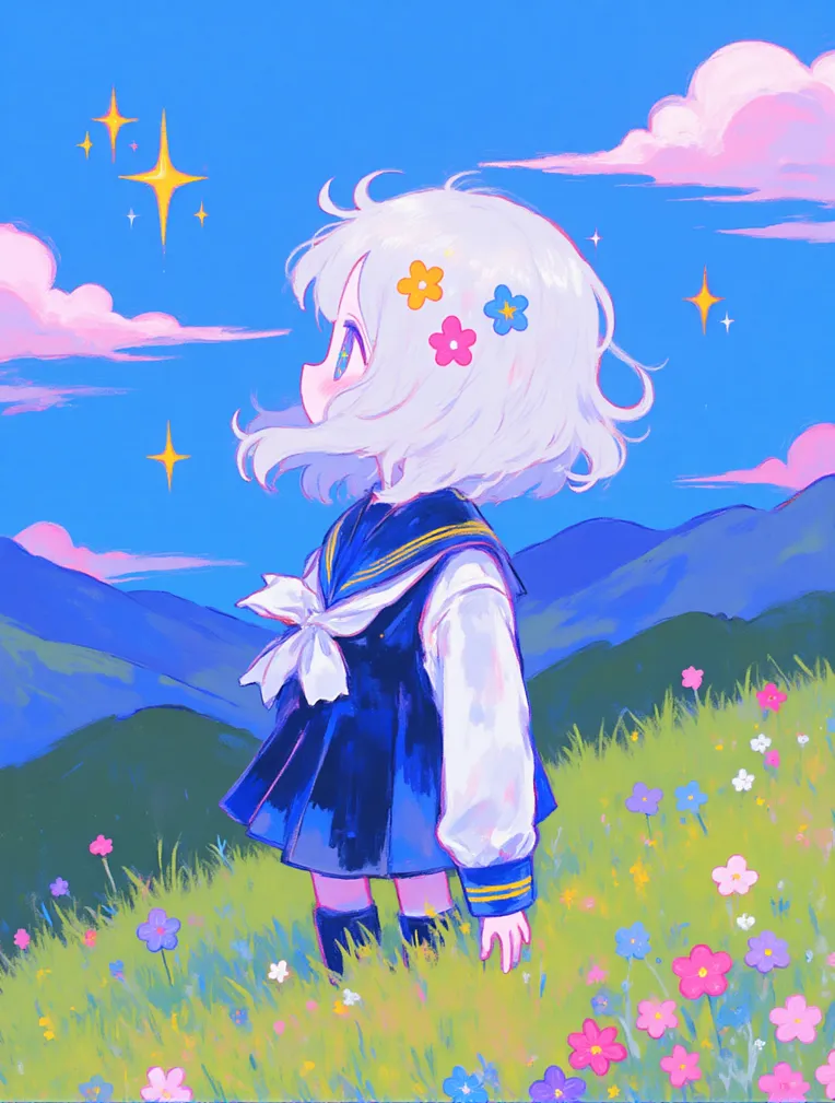 Kids' Illustration,Girl,Style Boost,LoRA,FLUX.1