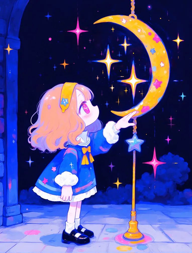 Kids' Illustration,Girl,Style Boost,LoRA,FLUX.1