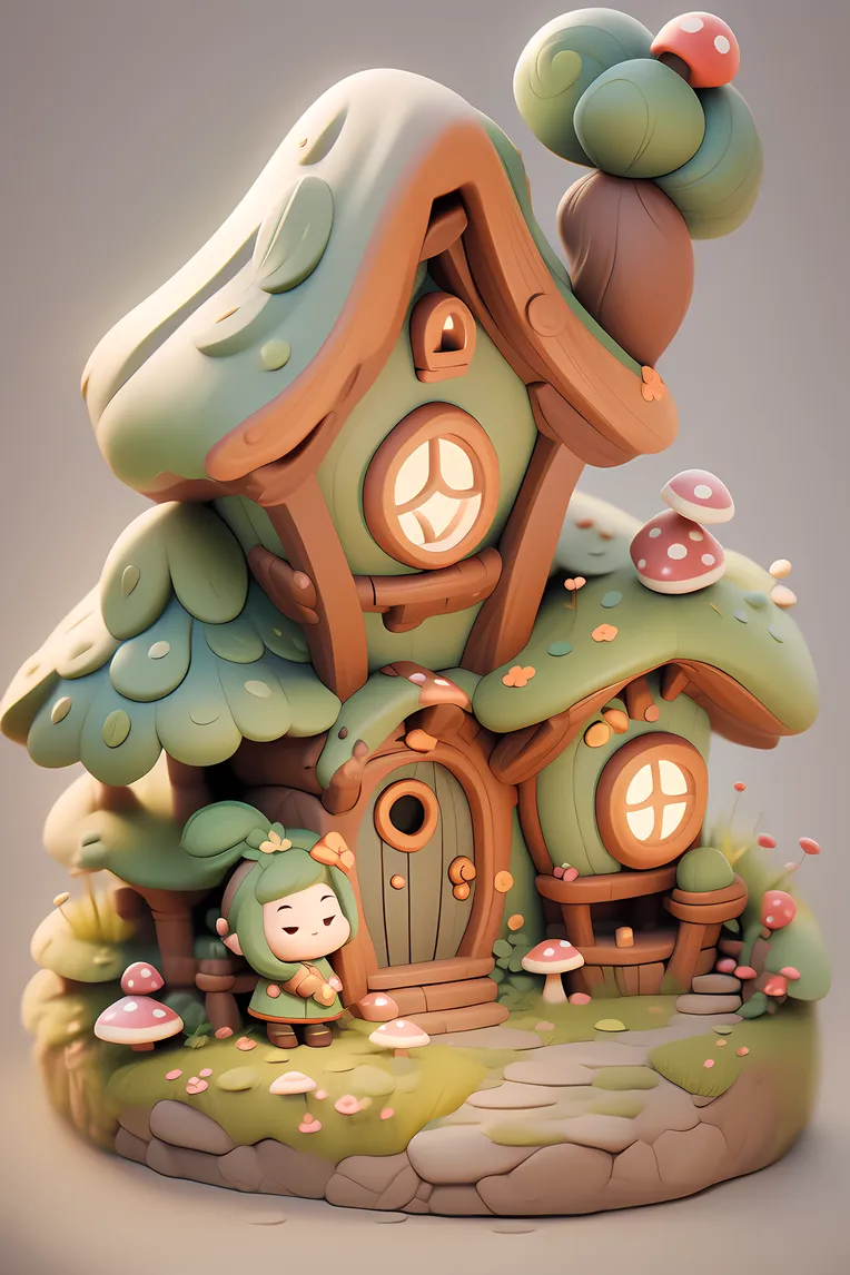 Illustration,Cartoon style,Building,LoRA,SD 1.5