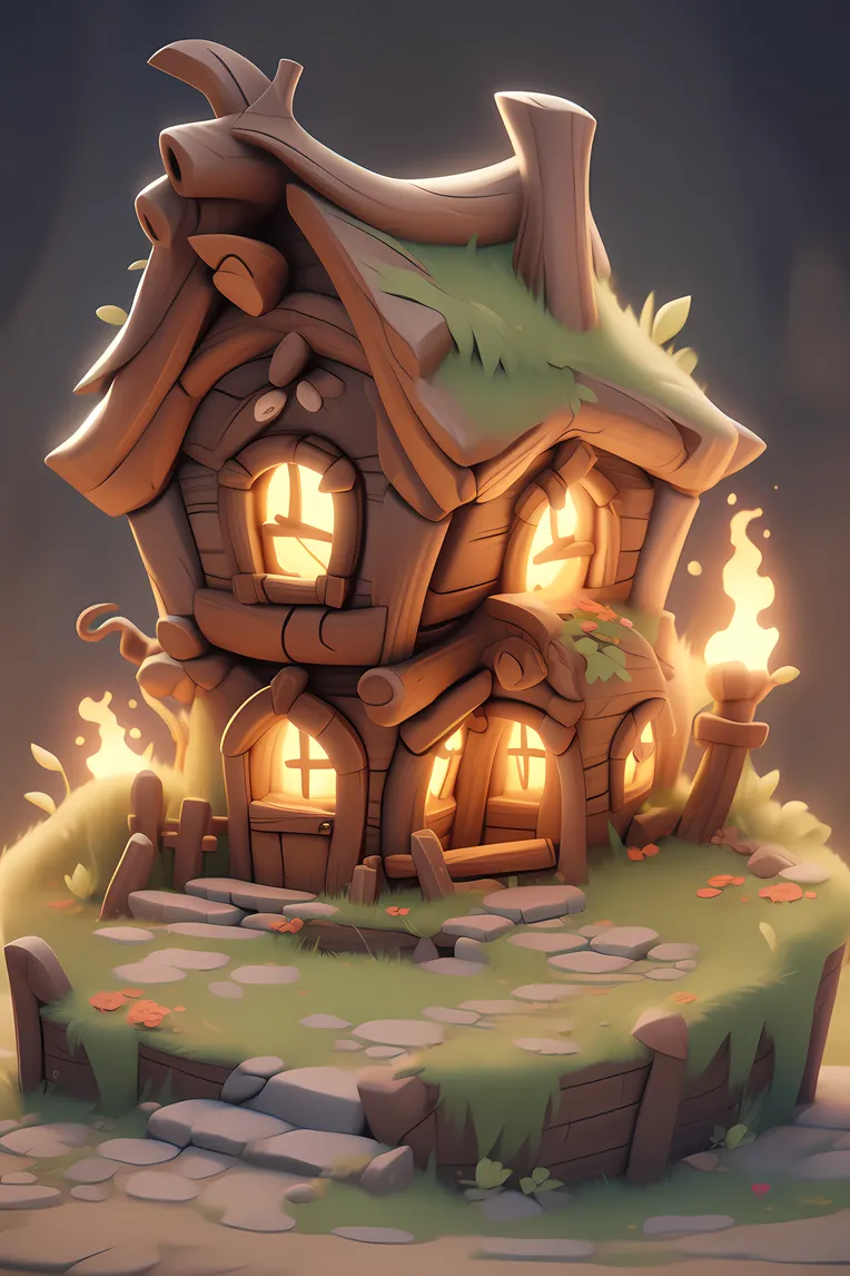 Illustration,Cartoon style,Building,LoRA,SD 1.5