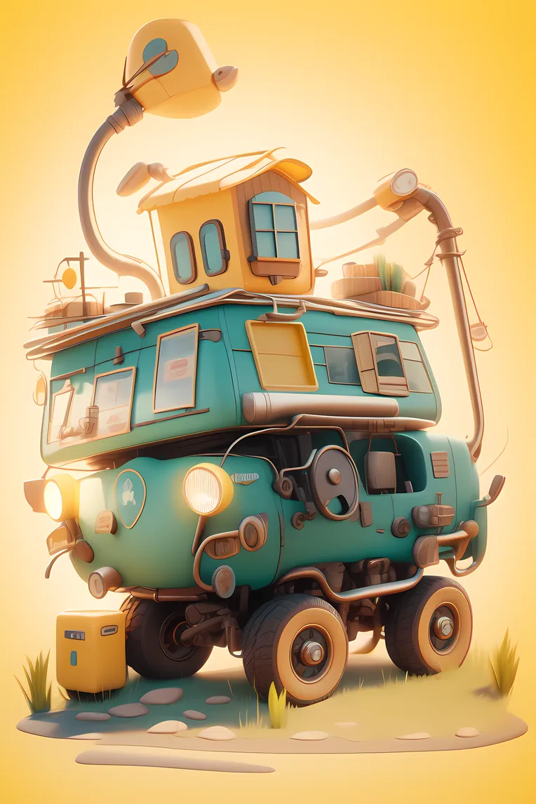 Illustration,Cartoon style,Building,LoRA,SD 1.5