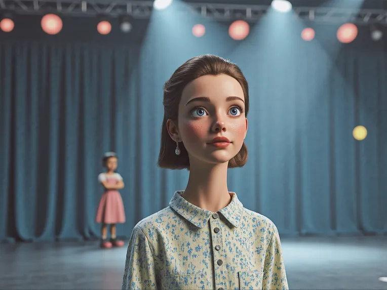 Cartoon style,Girl,Physical/Facial feature,LoRA,FLUX.1