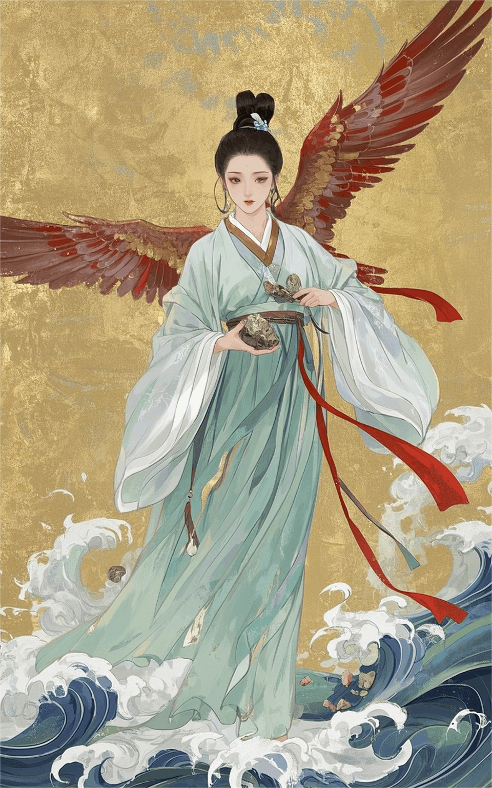Gold Foil Mineral Color _斑驳的复古风格插画F1 V2