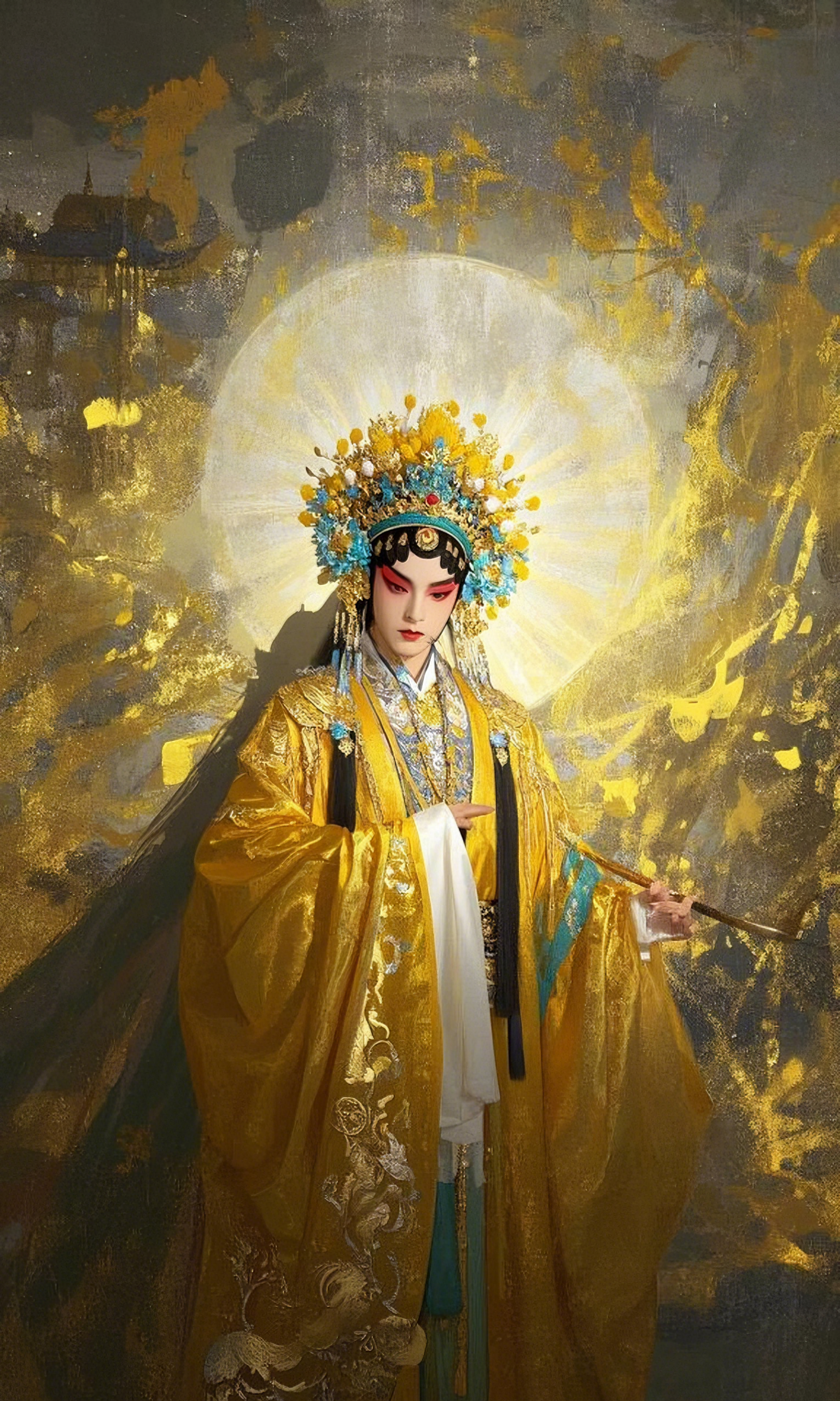 Gold Foil Mineral Color _斑驳的复古风格插画F1 V1