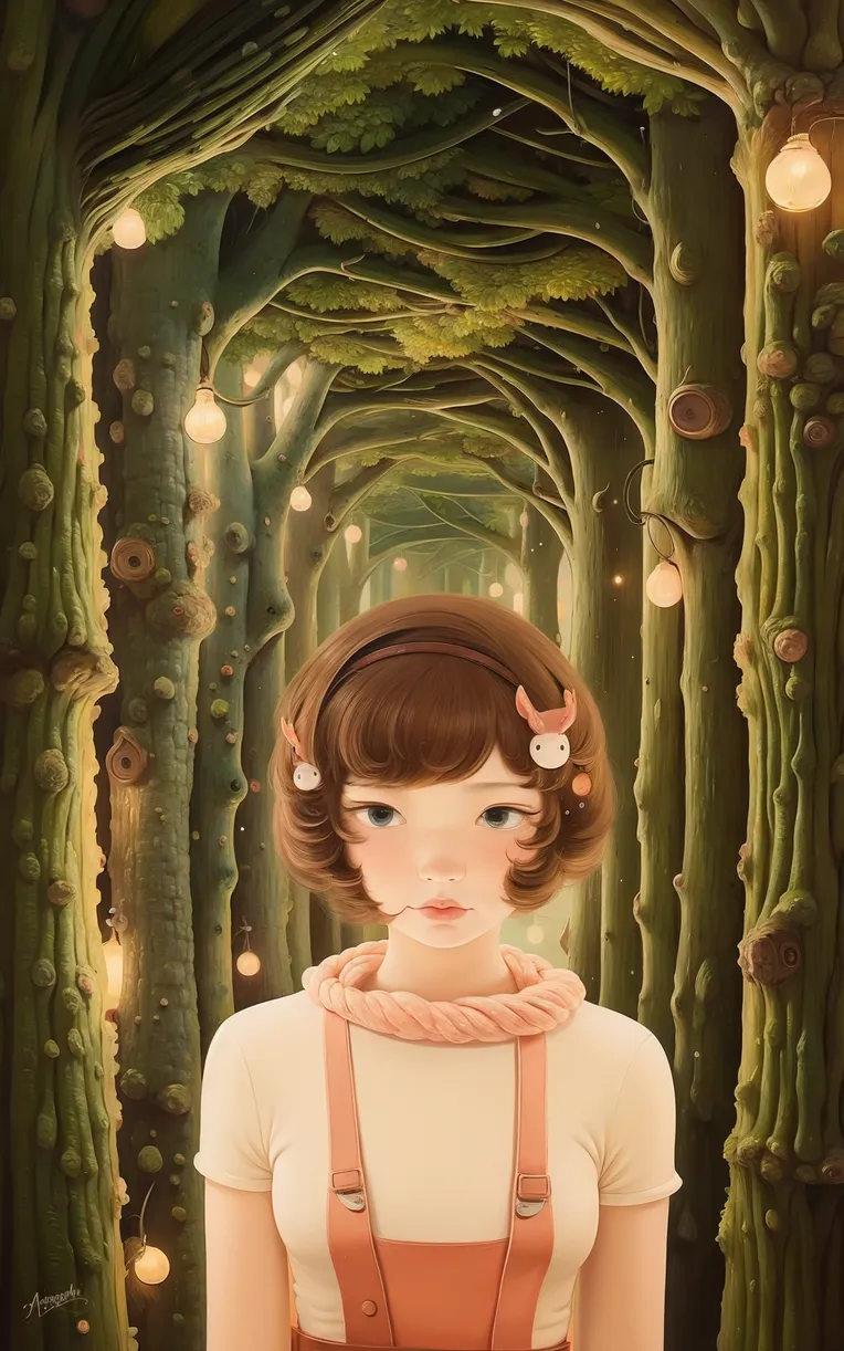 Hand-Drawn,Traditional Painting Media,Girl,Checkpoint,SD 1.5
