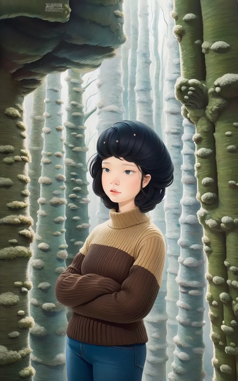 Hand-Drawn,Traditional Painting Media,Girl,Checkpoint,SD 1.5