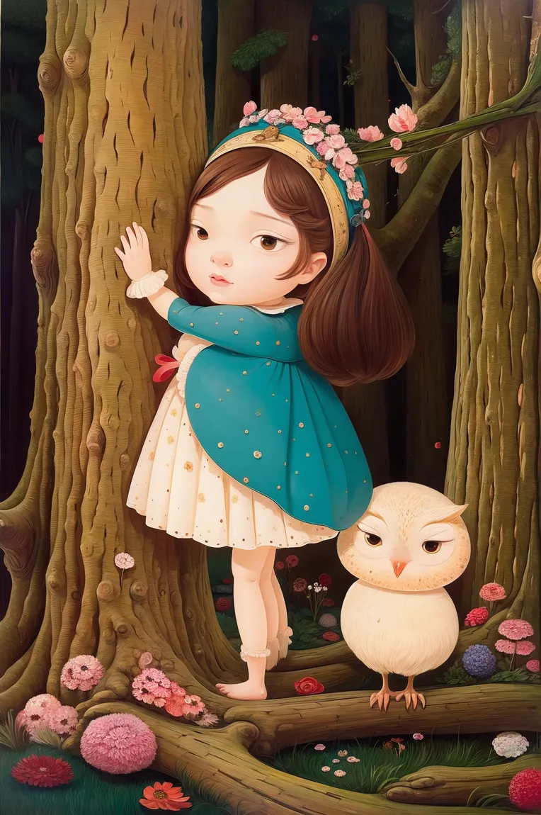 Hand-Drawn,Traditional Painting Media,Girl,Checkpoint,SD 1.5