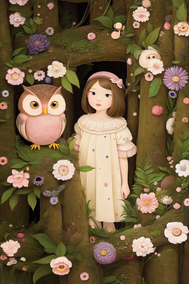 Hand-Drawn,Traditional Painting Media,Girl,Checkpoint,SD 1.5
