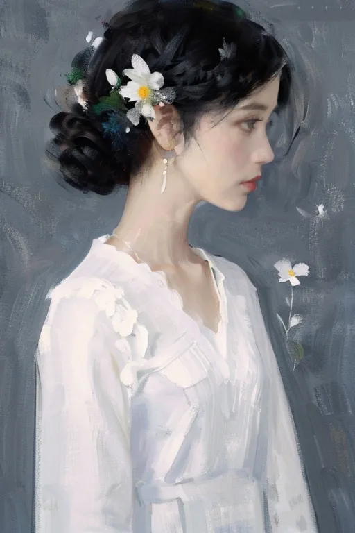 Hand-Drawn,Traditional Painting Media,Girl,LoRA,HunyuanDiT v1.2