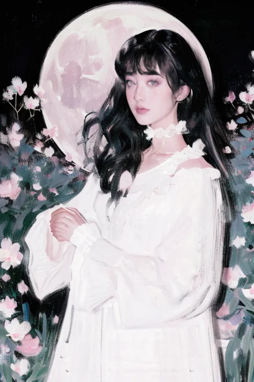 Hand-Drawn,Traditional Painting Media,Girl,LoRA,HunyuanDiT v1.2