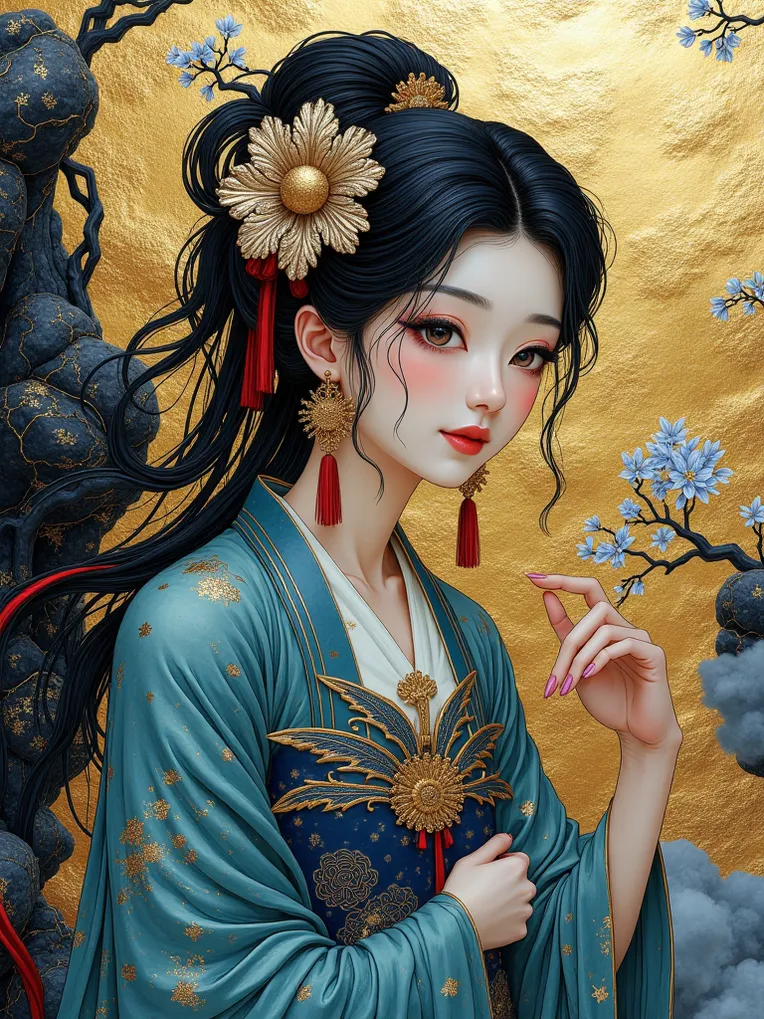 Traditional Painting Media,Girl,Style Boost,LoRA,FLUX.1