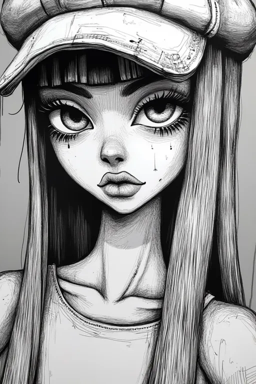 Illustration,Hand-Drawn,Girl,LoRA,FLUX.1