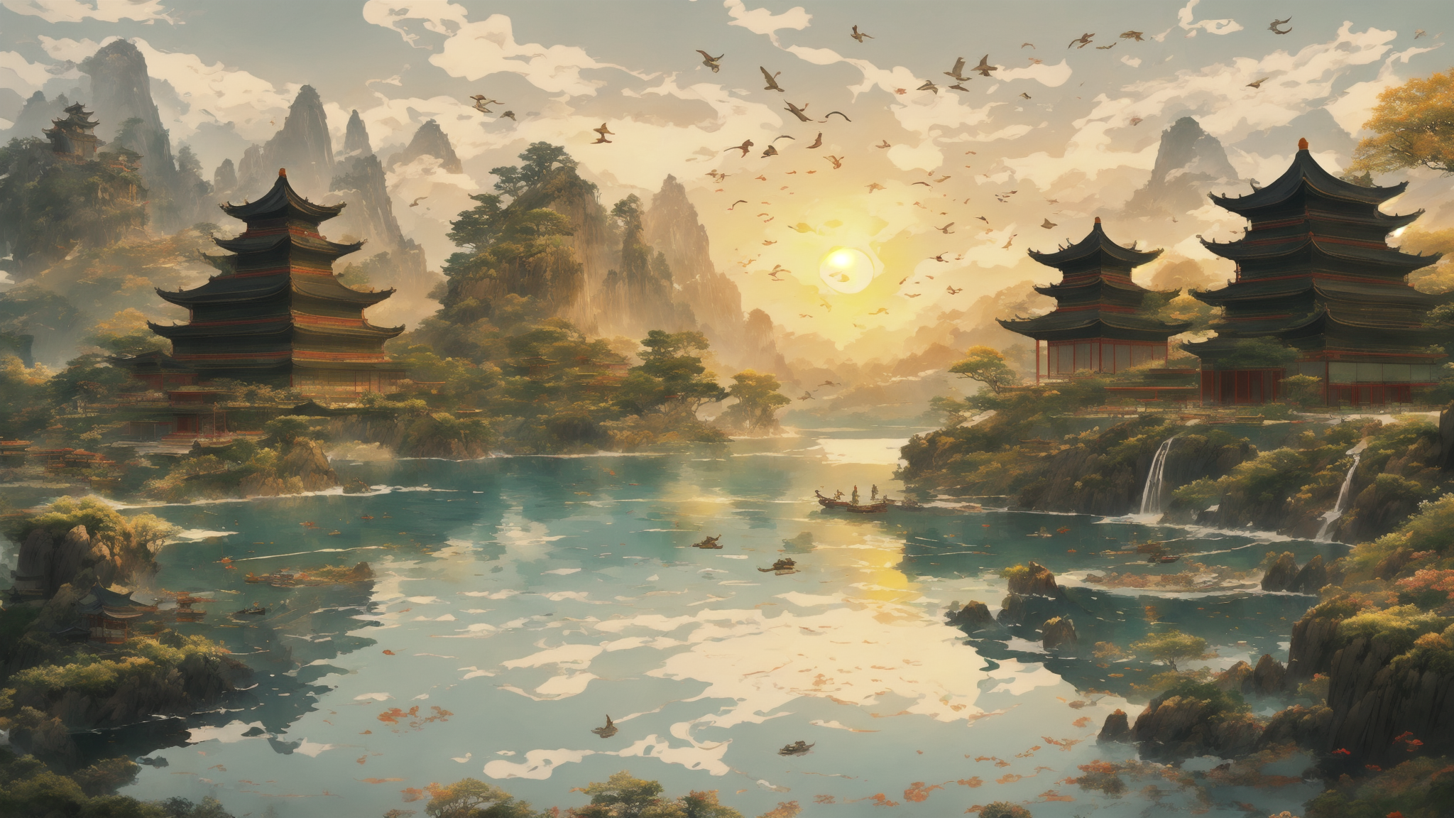AI绘画-自然风景Locs China Landscapes v2-席乐-AI绘图-LiblibAI