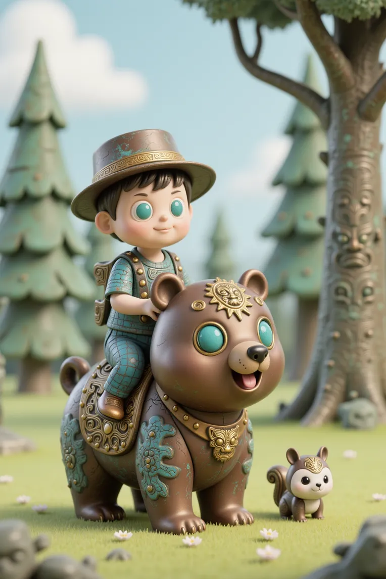 Cartoon style,Composition Control,Craft,LoRA,FLUX.1