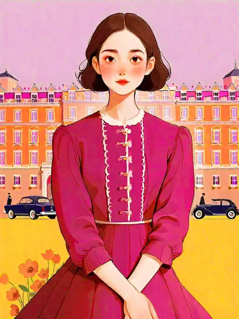 Flat Illustration,Girl,Style Boost,LoRA,SDXL