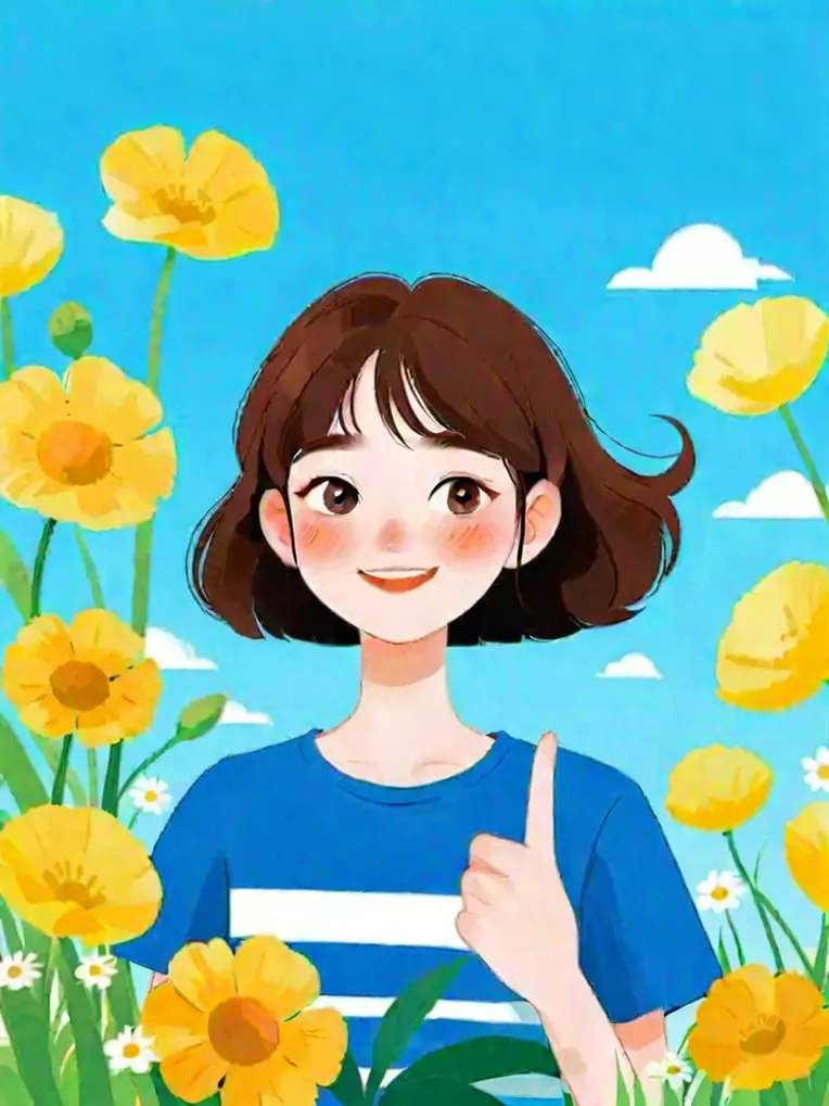 Flat Illustration,Girl,Style Boost,LoRA,SDXL