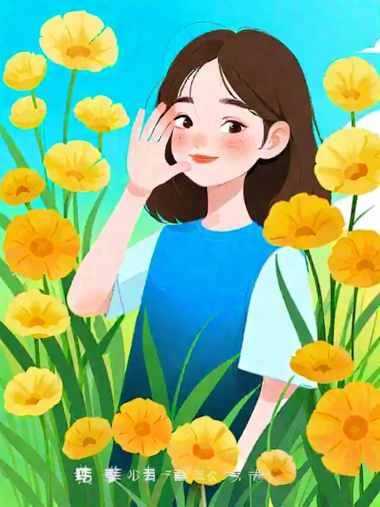 Flat Illustration,Girl,Style Boost,LoRA,SDXL