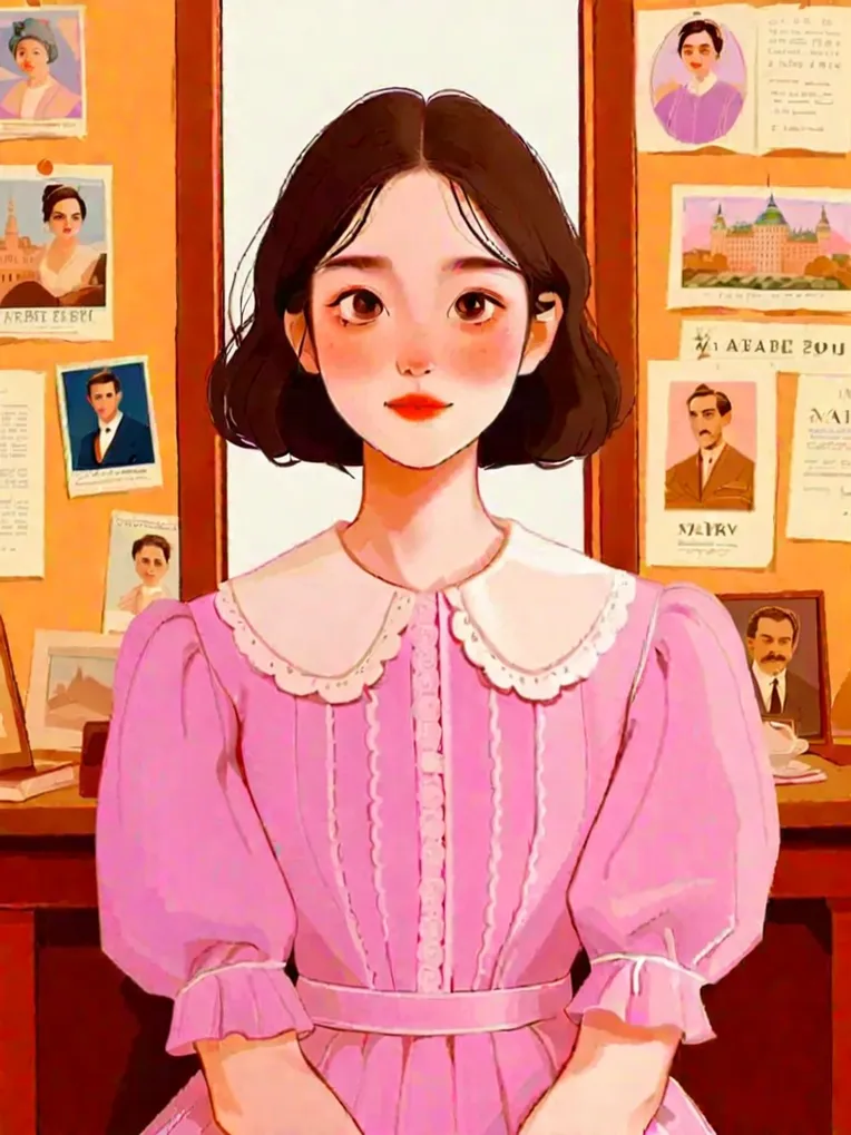 Flat Illustration,Girl,Style Boost,LoRA,SDXL