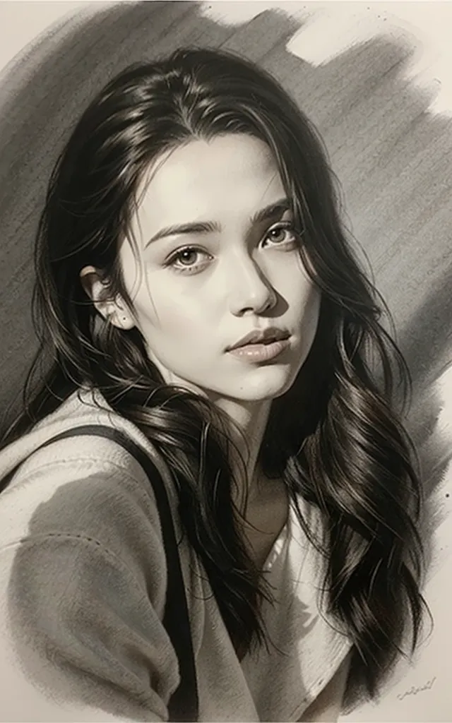 Hand-Drawn,Traditional Painting Media,Girl,LoRA,SD 1.5