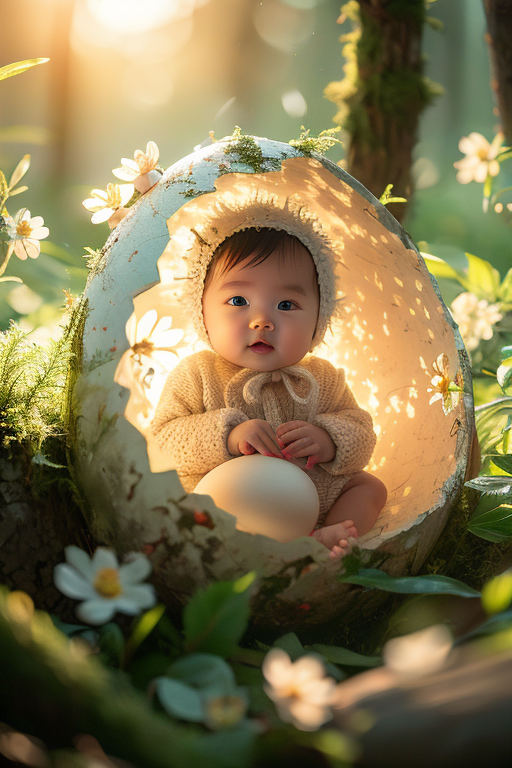 Infant emerging from the broken egg Soft Version