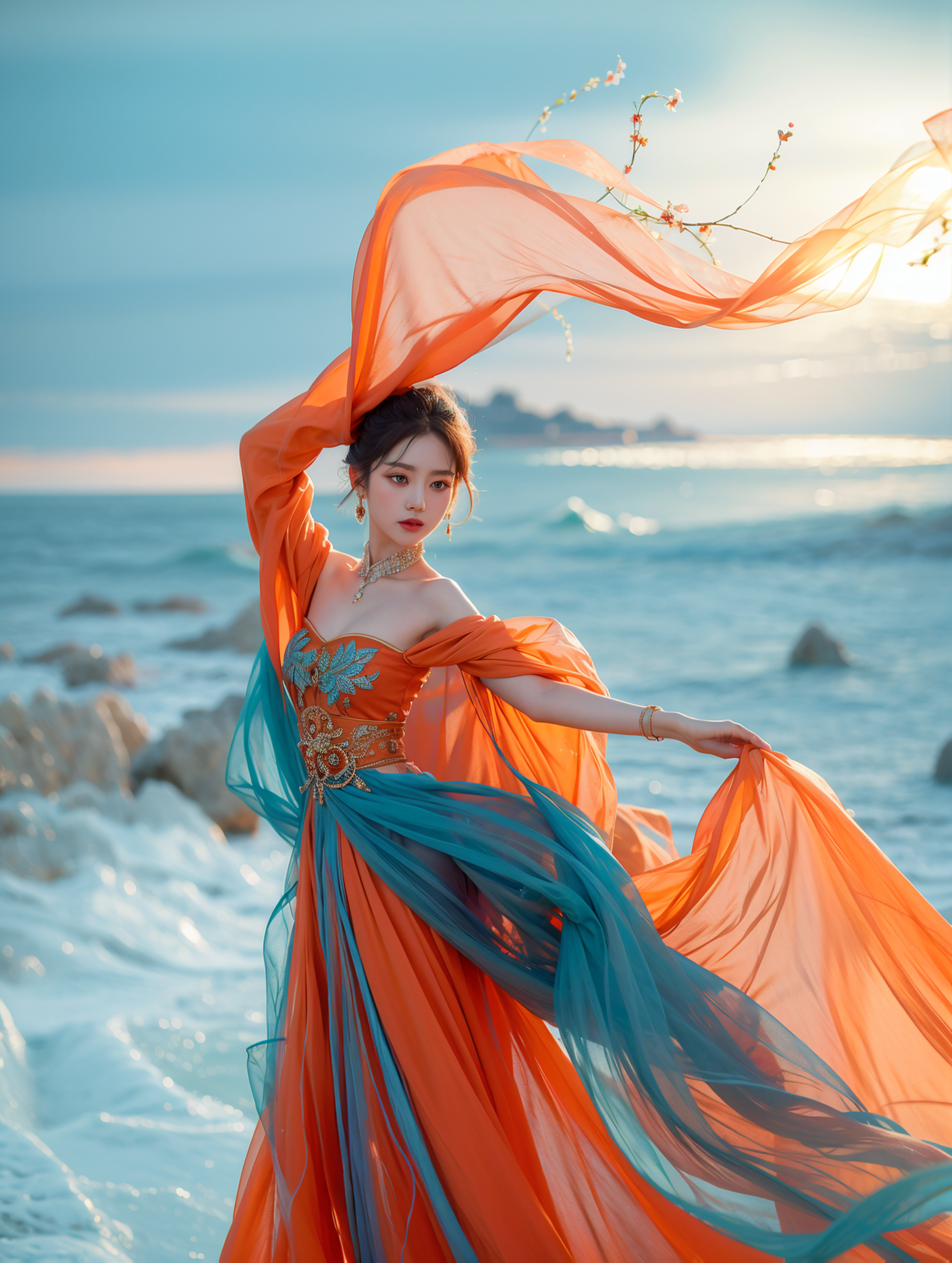 Dunhuang || SD1.5 Ice Day Lake Version