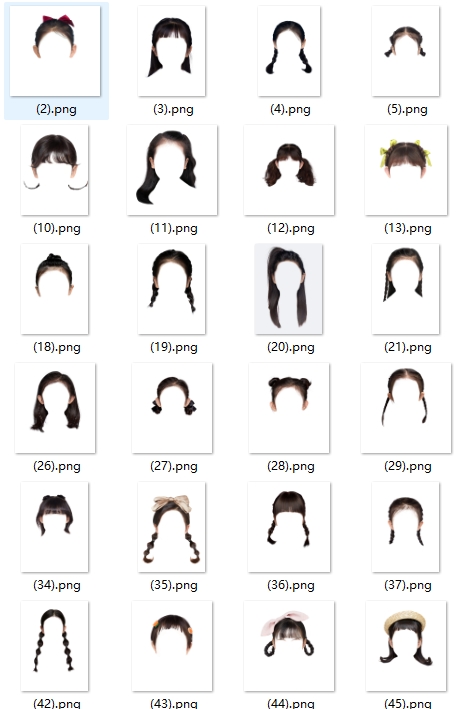Blend Images 4 | Facial Features | Hairstyle | Brushes Girl's Hairstyles