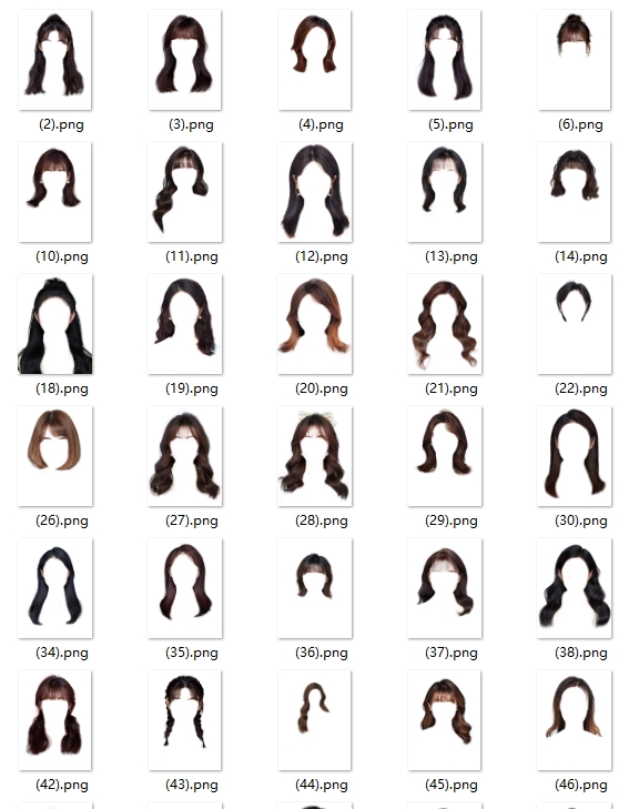 Blend Images 4 | Facial Features | Hairstyle | Brushes Women's Hairstyles