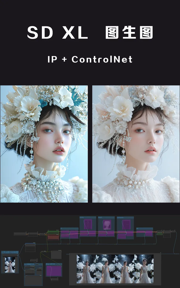 CGI style,Girl,Workflow,