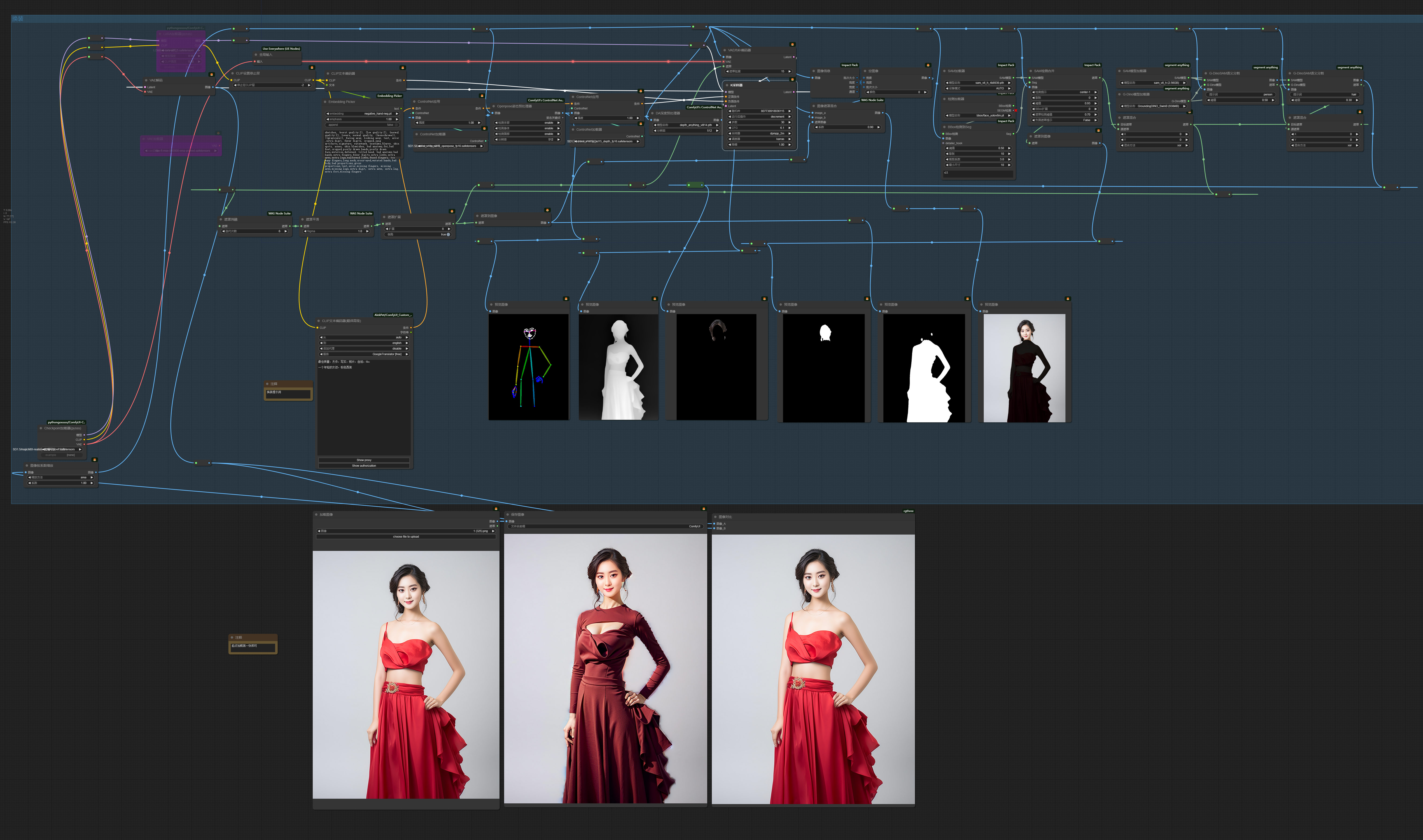 Switch Outfits with One Click || comfyui Workflow V1.0